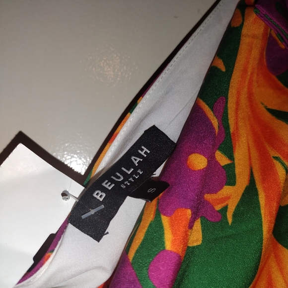 Beulah Style Floral one shoulder dress  size Small - Picture 3 of 5